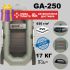🏆 Лодка ПВХ Grif Boat GA-250 — двухместная люкс класс с удлиненным кокпитом (гарантия 3 года)